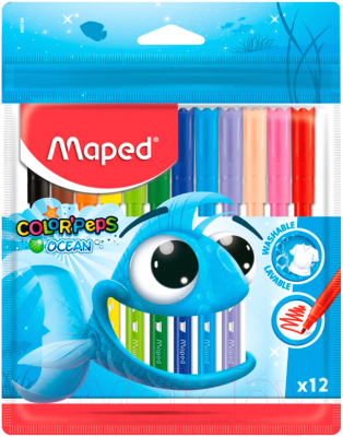 Фломастеры Maped Color Peps Ocean / 845720 (12шт)