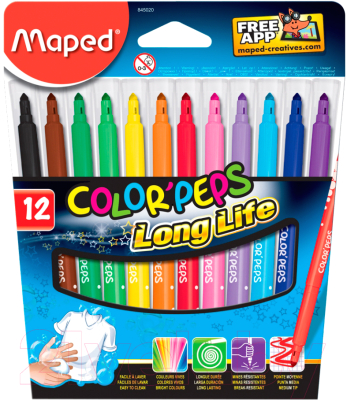 Фломастеры Maped Color Peps / 845020LM (12шт)