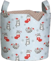 

Корзина для белья, Игривые рождественские котики / gaba_290627_S