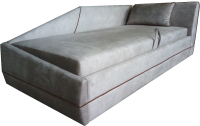 Односпальная кровать Анмикс Александра 90x190 (велюр серый) - 