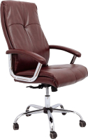 Кресло офисное AksHome Marsel Chrome Eco (коричневый бриллиант) - 