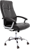 Кресло офисное AksHome Marsel Chrome Eco (черный бриллиант) - 