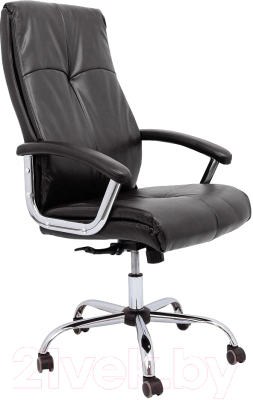 Кресло офисное AksHome Marsel Chrome Eco (черный бриллиант)