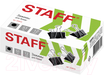 Зажим для бумаги Staff Staff / 224610 (12шт)