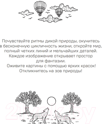 Раскраска-антистресс Эксмо Круг жизни. Страницы творчества и вдохновения