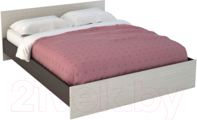 Двуспальная кровать Стендмебель Басса КР-558 (дуб белфорт/венге)