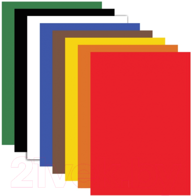 Набор цветного картона Пифагор 127050 (8л)