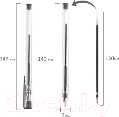 Изображение товара Набор гелевых ручек Пифагор 142793 (6шт)