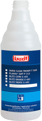 Бутылка для моющего средства Buzil для общих зон синяя кодировка Н309 (0.6л)