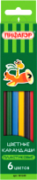 Набор цветных карандашей Пифагор Жираф /181249 (6шт) - 