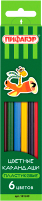 Набор цветных карандашей Пифагор Жираф /181249 (6шт)