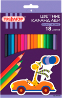Набор цветных карандашей Пифагор Жираф / 181251 (18шт) - 