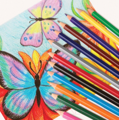 Изображение товара Набор цветных карандашей Пифагор Котик/ 181340 (12шт)