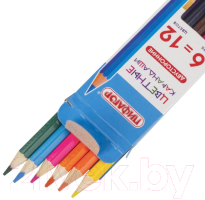 Набор цветных карандашей Пифагор Джип/ 181342 (12шт)