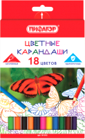 

Набор цветных карандашей Пифагор, Бабочки / 181352
