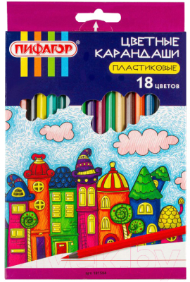 

Набор цветных карандашей Пифагор, Ассорти, Сказочный Город / 181584