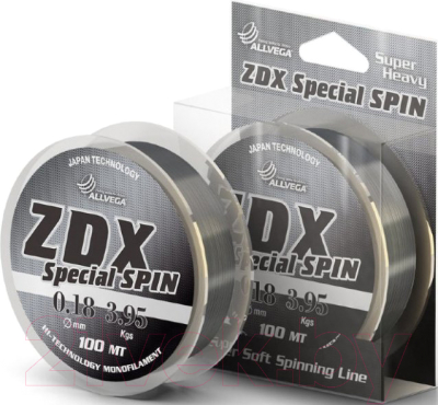 Леска монофильная Allvega ZDX Special Spin 0.50мм 100м / ZDX10050 (светло-серый)