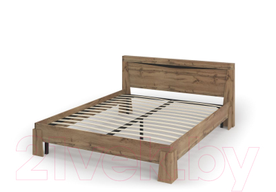 Двуспальная кровать Стендмебель Паола КР-701 (венге/дуб крафт золотой)