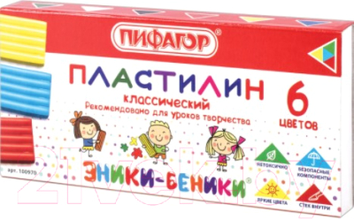 

Пластилин Пифагор, Эники-Беники / 100970 (6цв)