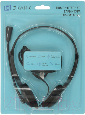 Изображение товара Наушники-гарнитура Оклик HS-M143VB (черный)