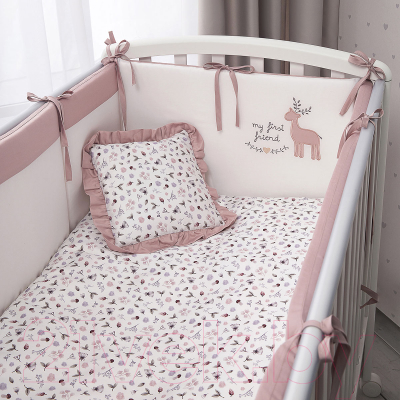 Комплект постельный для малышей Perina Little Forest / ЛФ7-01.2 (7 предметов, карамель)