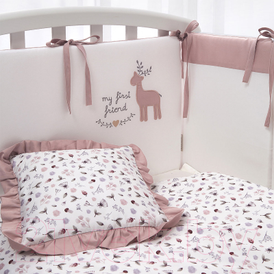Комплект постельный для малышей Perina Little Forest / ЛФ7-01.2 (7 предметов, карамель)
