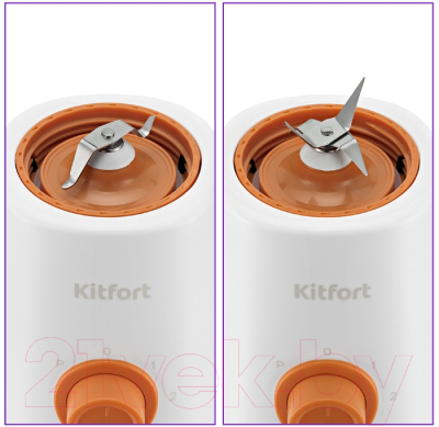 Блендер стационарный Kitfort KT-3055-1  (белый/оранжевый)