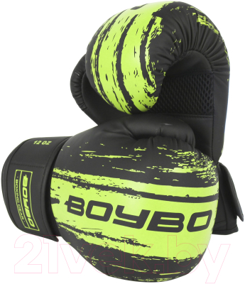 Боксерские перчатки BoyBo Stain (6oz, зеленый)