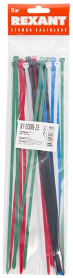 Стяжка для кабеля Rexant 07-0308-25 (25 шт, цветные)