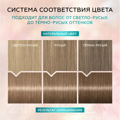 Крем-краска для волос Gliss Kur Уход и увлажнение c гиалуроновой кислотой 8-16 (натуральный пепельно-русый)