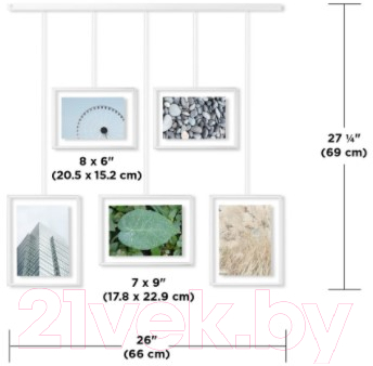 Панно для фотографий Umbra Exhibit 1013426-660 (белый)