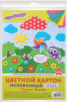 

Набор цветного картона Юнландия, Горошек / 129305