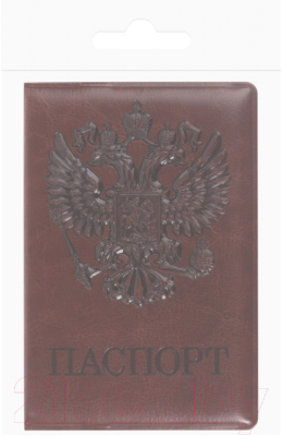 Обложка на паспорт Staff Герб / 237604 (коричневый)