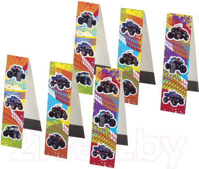 Изображение товара Набор закладок Юнландия Монстр-Трак / 111636 (6шт)