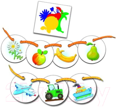 Развивающая игра Радуга На шнурочке. Что к чему? / С-944