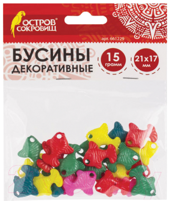 

Набор бусин декоративных Остров Сокровищ, Рыбки / 661229
