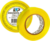 Изолента ETP ПВХ 15ммx20м (желтый) - 