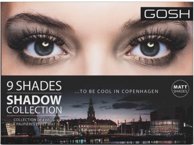 Палетка теней для век GOSH Copenhagen Eye Shadow 9 Shades 004 To Be Cool With in Copenhagen