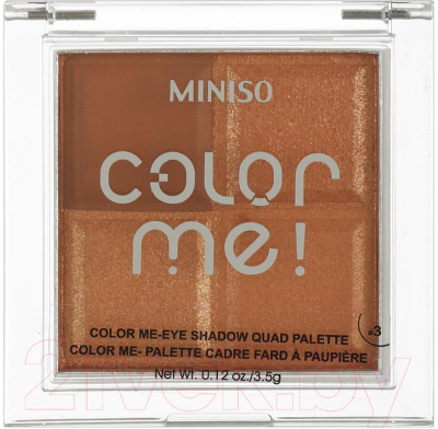 

Палетка теней для век Miniso, Коричневый;золотистый;оранжевый, №3 / 1015