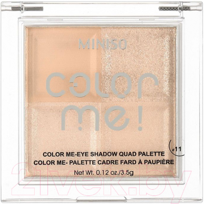 

Палетка теней для век Miniso, Бежевый;золотистый;персиковый, Color Me Quad Palette №11 / 1091