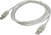 Кабель Buro USB2.0-AM/BM-Trans (1.8м, прозрачный) - 