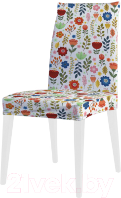 Чехол на стул JoyArty Разноцветная поляна цветов / dvcc_262014