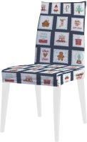 Чехол на стул JoyArty Новогодние почтовые марки / dvcc_290619 - 