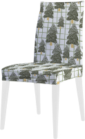 Чехол на стул JoyArty Лес с елками зимой / dvcc_290638 - 
