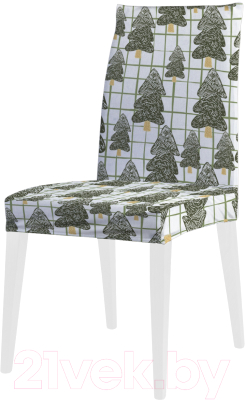 Чехол на стул JoyArty Лес с елками зимой / dvcc_290638