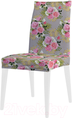 Чехол на стул JoyArty Узор из розовых букетов / dvcc_262036