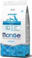 Сухой корм для собак Monge Dog Speciality Light Adult Salmon&Rice (2.5кг) - 