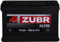 Автомобильный аккумулятор Zubr Ultra R+ (75 А/ч) - 