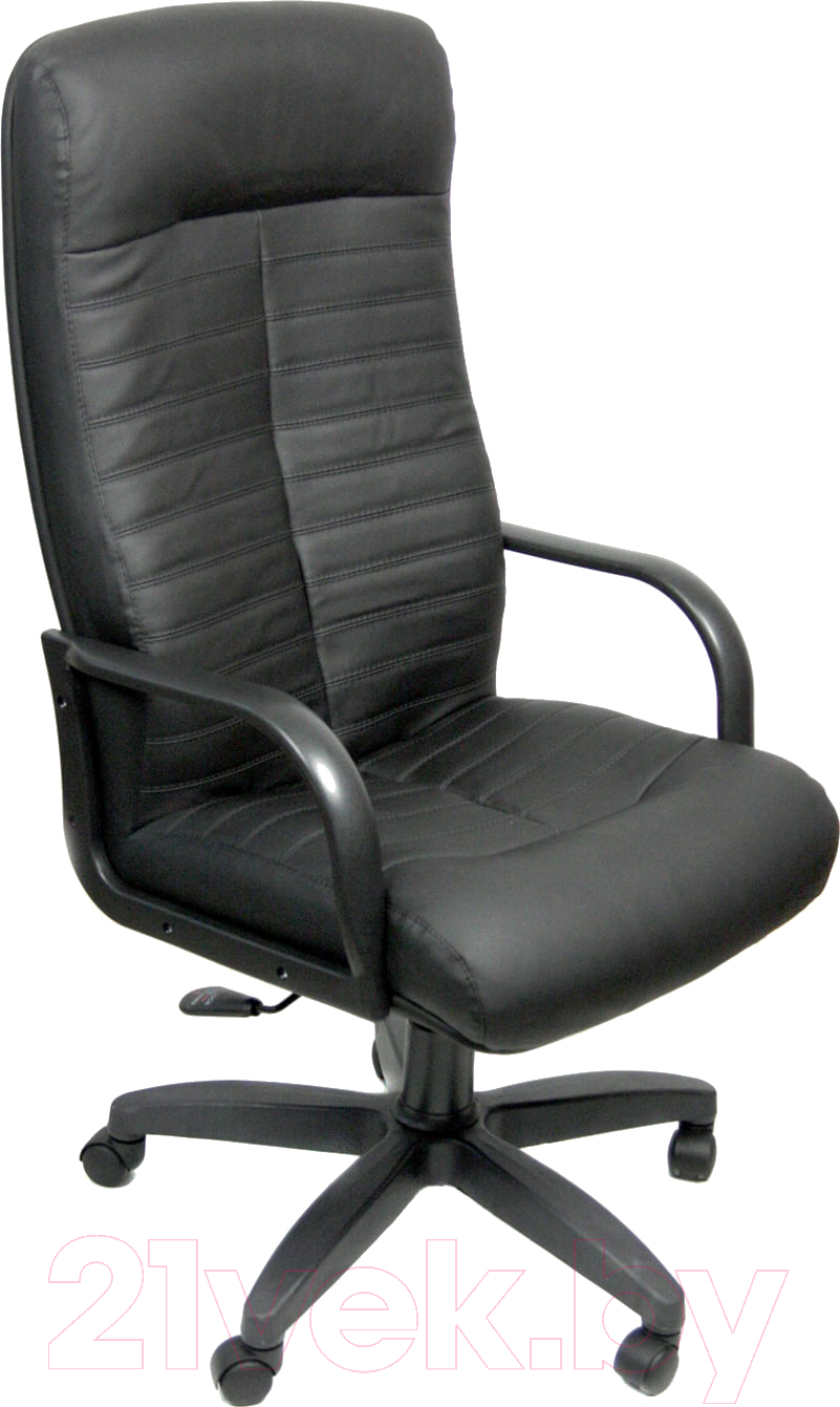 Кресло офисное Деловая обстановка Консул Стандарт кожа  (черный)