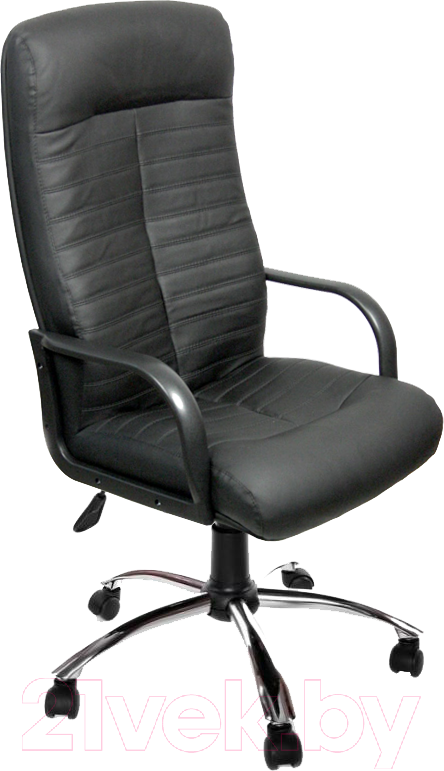 Кресло офисное Деловая обстановка Консул Стандарт кожа (хром/черный)